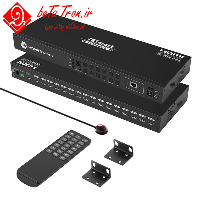 قیمت سوئیچ 16 به 1 HDMI TESmart همراه با کنترل RS232 و LAN مدل 4K@60Hz